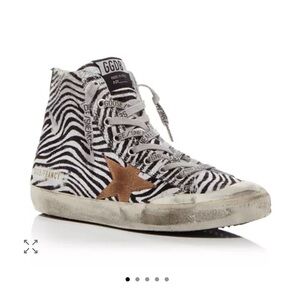 AUTH GOLDEN GOOSE DB FRANCY PONY LEATHER SNEAKERS WOMENS US 39